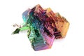 Bismuth (Bismuthum - Bi) color metal crystal
