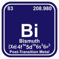 Bismuth Periodic Table of the Elements Vector illustration eps 10 Royalty Free Stock Photo