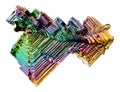 bismuth stairstep crystal with iridescent colors