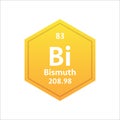 Bismuth symbol. Chemical element of the periodic table. Vector stock illustration Royalty Free Stock Photo