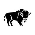 Bison black glyph icon
