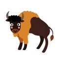 Bison cartoon character. Royalty Free Stock Photo