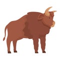 Bison icon cartoon vector. Buffalo animal