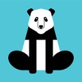 Panda china bear isolated. Wild animal Vector illustration. Royalty Free Stock Photo