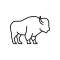 bison. Vector illustration decorative design