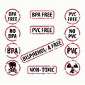 Bisphenol-A and PVC free stamps set