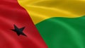 Bissau-Guinean flag in the wind