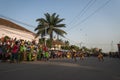 Group of girls performing during the Carnival Celebrations in the city of Bisssau