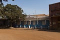 View of the facade of the Casa dos Direitos in Bissau Velho.