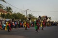 Group of girls performing during the Carnival Celebrations in the city of Bisssau