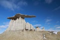 Bisti Badlands Wilderness Area in winter, New Mexico, USA Royalty Free Stock Photo