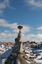 Bisti Badlands Wilderness Area in winter, New Mexico, USA Royalty Free Stock Photo