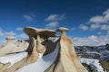 Bisti Badlands Wilderness Area in winter, New Mexico, USA Royalty Free Stock Photo