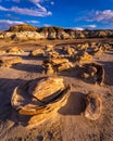 Bisti De Na Zin Wilderness and badlands in New Mexico, America, USA.