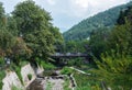 Bistritsa river in Blagoevgrad, Bulgaria Royalty Free Stock Photo