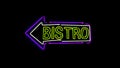 Bistro neon sign. Royalty Free Stock Photo