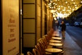 Bistro at night in Paris