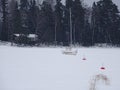 Snowflakes has covered the boat Royalty Free Stock Photo