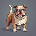 8bit Bulldog Vector Illustration - Fine And Detailed Game Art