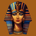 8-bit Cairo Pharaoh: A Colorful Twist On Tutankhamen