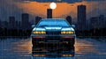 8-bit Chrysler In Rain: Retro Car Ludum Drom For Bmw M3