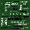 bit coin text, word cloud,word cloud use for banner, painting, motivation, web-page, website background, t-shirt & shirt printing