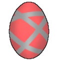 8 bit drawn colorfully designed easter egg