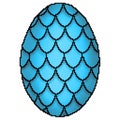 8 bit drawn colorfully designed scaled dragon egg