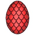 8 bit drawn colorfully designed scaled dragon egg