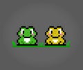 8 bit pixel frog. Animals in vector Royalty Free Stock Photo