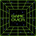 8-Bit Pixel Game Over Vortex