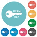 1024 bit rsa encryption flat round icons