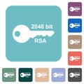 2048 bit rsa encryption rounded square flat icons