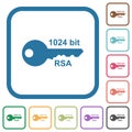 1024 bit rsa encryption simple icons