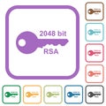 2048 bit rsa encryption simple icons Royalty Free Stock Photo