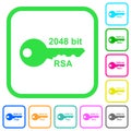 2048 bit rsa encryption vivid colored flat icons