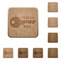 1024 bit rsa encryption wooden buttons