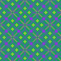 8-bit stylish colorful funny pixel art pattern. Colorful abstract retro graphics texture of 80 s style.