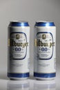 Bitburger beers, isolated, white background Royalty Free Stock Photo