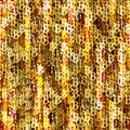Bitcoin abstract seamless background on gold tone.