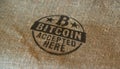 Bitcoin accepted here stamp and stamping Royalty Free Stock Photo