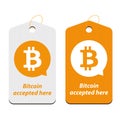 Bitcoin accepted here tag