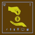 Bitcoin accumulation Vector icon