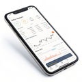 Bitcoin analysis data on smartphone
