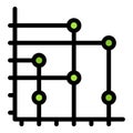 Bitcoin analysis icon vector flat