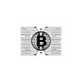 Bitcoin around the world icon. Premium quality graphic design icon. Signs and symbols collection icon for websites, web design, mo