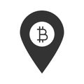 Bitcoin ATM location glyph icon