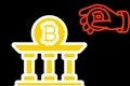 Bitcoin Bank icon in black background