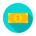 Bitcoin Banknote Circle Icon