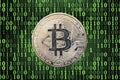 Bitcoin matrix Royalty Free Stock Photo